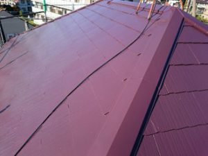 屋根塗装　棟板金交換工事